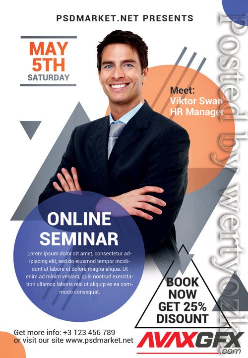 Online seminar - Premium flyer psd template