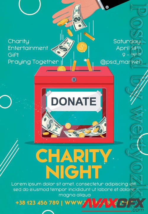Charity night - Premium flyer psd template