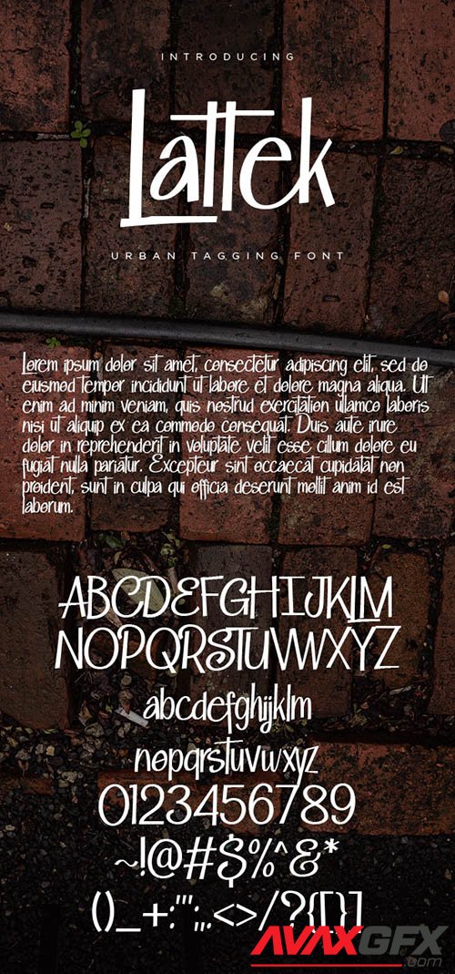 Lattek - Urban Tagging Font