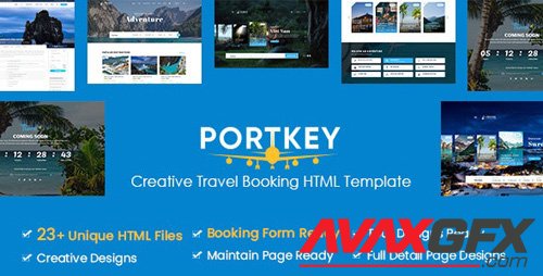 ThemeForest - PortKey v1.0 - Creative Tour Travel Booking HTML5 Template - 24961704