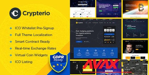 ThemeForest - Crypterio v2.3.4 - ICO Landing Page and Cryptocurrency WordPress Theme - 21274387