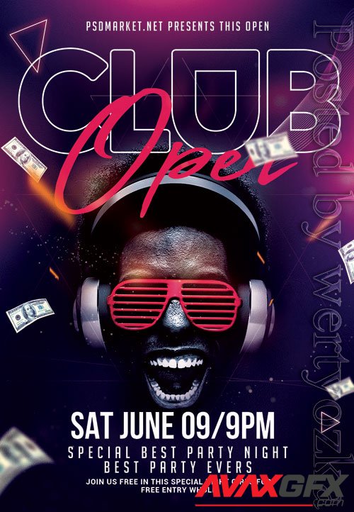 Club open - Premium flyer psd template