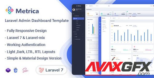 ThemeForest - Metrica v2.1.0 - Laravel Admin & Dashboard Template - 26611839