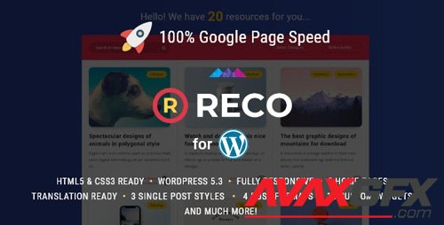 ThemeForest - Reco v4.1.0 - Minimal Theme for Freebies - 22300581 - NULLED