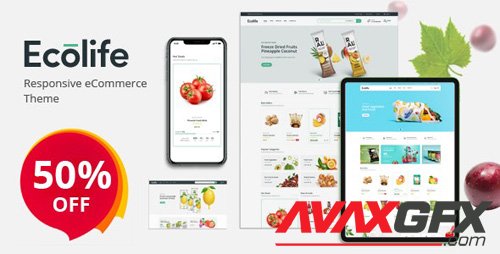 ThemeForest - Ecolife v1.0 - Organic, Food, Cosmetic & Multipurpose Opencart Theme (Update: 29 April 20) - 26486472