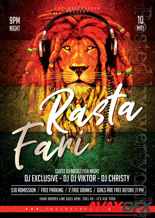 Rastafari - Premium flyer psd template