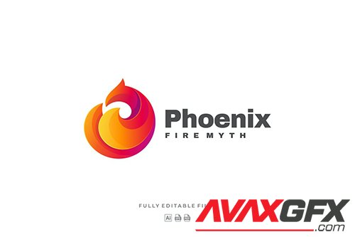 Bird Phoenix Colorful Logo