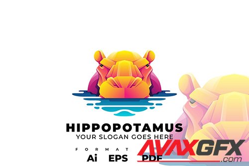Hippopotamus Logo Template