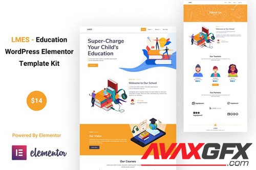 ThemeForest - LMES v1.0 - Education Elementor Template Kit (Update: 12 May 20) - 26416474
