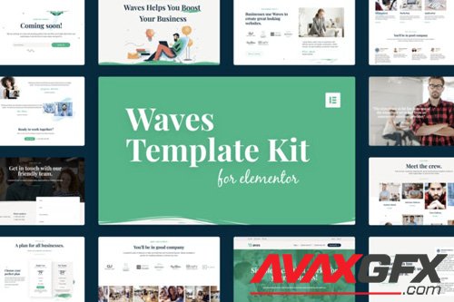 ThemeForest - Waves v1.0 - Startup Agency Elementor Template Kit - 25956788