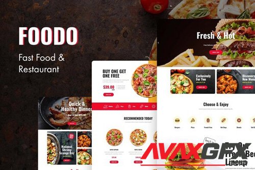 ThemeForest - Foodo v1.0 - Fast Food & Pizza Elementor Templates (Update: 12 May 20) - 26164781