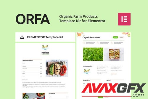 ThemeForest - ORFA v1.0 - Organic Farm Products Elementor Template Kit - 26341652