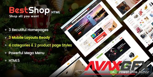 ThemeForest - BestShop v1.0.1 - Top MultiPurpose HTML Template With Mobile Layouts - 21746707