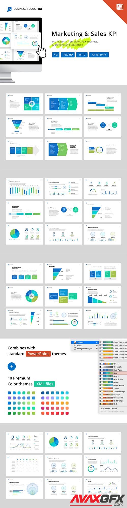Marketing and Sales KPI for PowerPoint