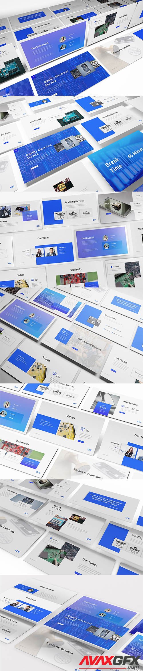 Electronic Service PowerPoint, Keynote, Google Slides Template