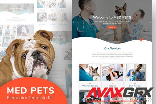 ThemeForest - Med Pets v1.0 - Template Kit for Elementor - 26274936