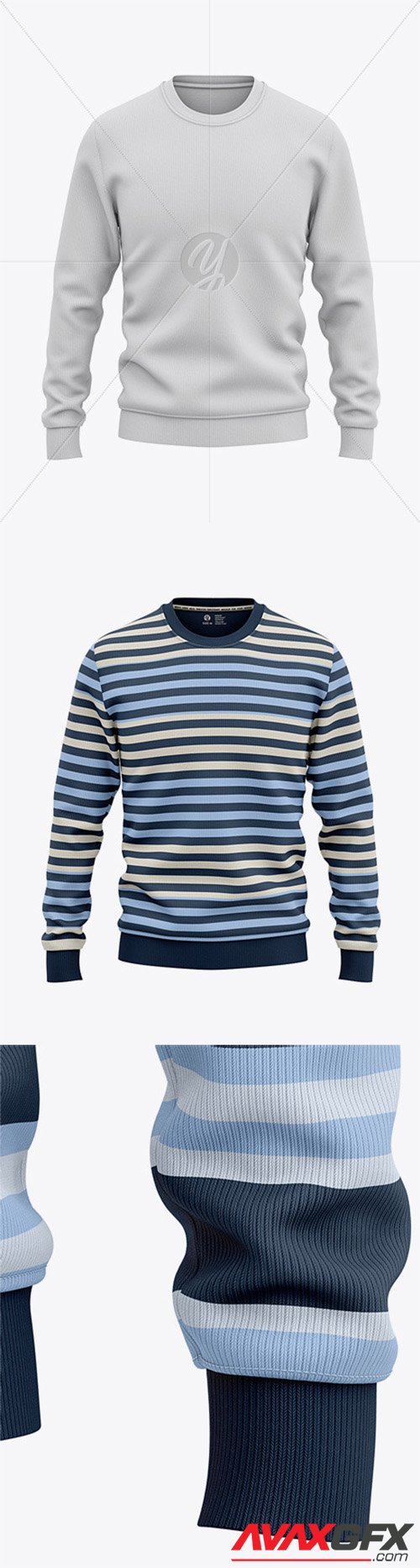 Men's Sweatshirt Mockup - Front View Of Sweater 55596