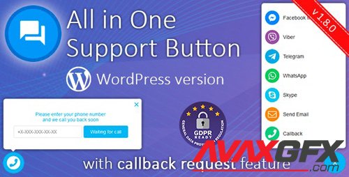 CodeCanyon - All in One Support Button v1.8.1 + Callback Request. WhatsApp, Messenger, Telegram, LiveChat and more... - 22266189 - NULLED