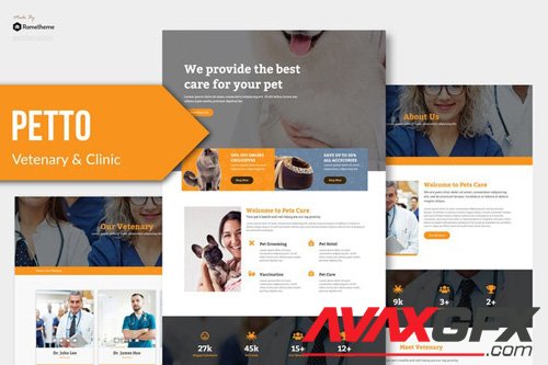 ThemeForest - Petto v1.0 - Vetenary Pet Clinic Template Kit - 26675458