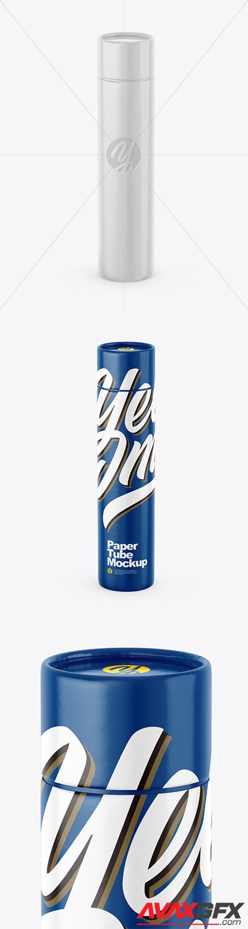 Glossy Paper Tube Mockup 55442