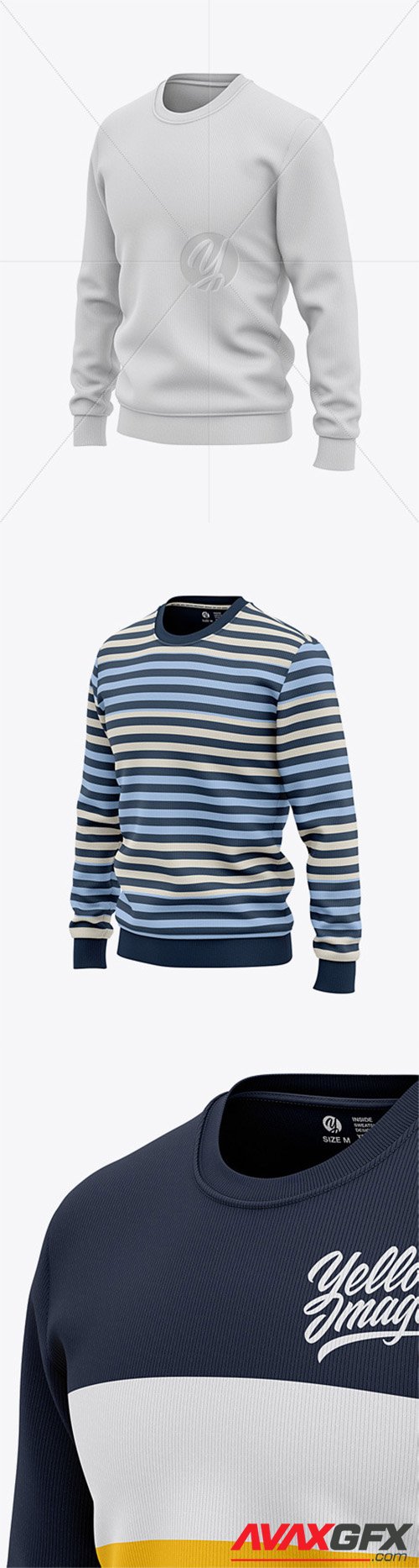 Men's Sweatshirt Mockup - Front Half Side View Of Sweater 55967