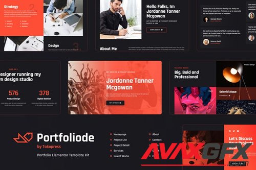 ThemeForest - Portfoliode v1.0 - Portfolio Elementor Template Kit - 26381649