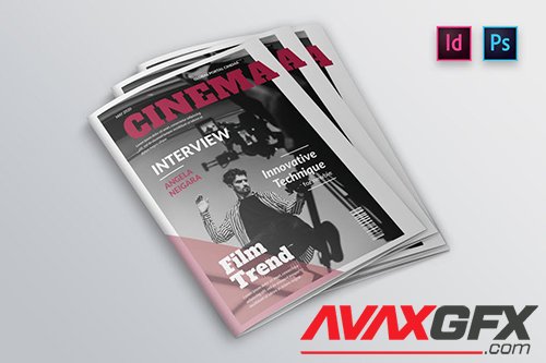 Cinema Magazine Cover Indesign Template