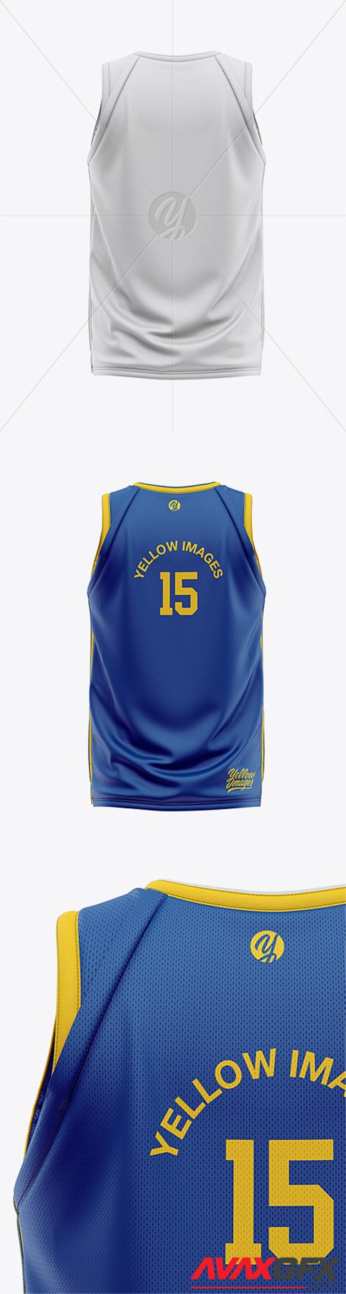 Men’s Basketball Jersey Mockup - Back View 33141