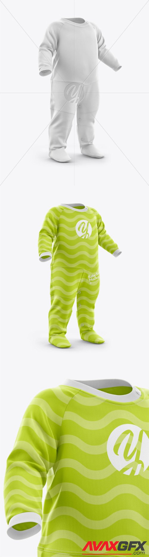 Baby Suit Mockup - Half Side View 44256