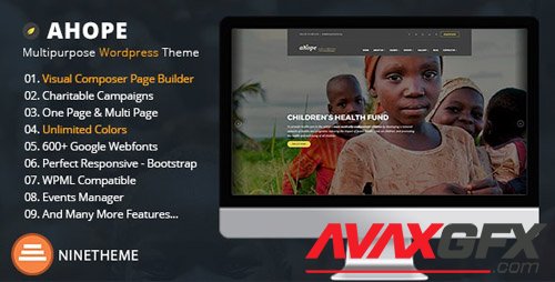 ThemeForest - Nonprofit WordPress Theme - Ahope v2.3.0 - 19843647