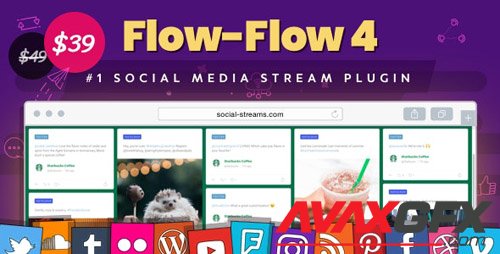 CodeCanyon - Flow-Flow v4.1.31 - Facebook Instagram Twitter Feed - WordPress Social Stream & Grid Gallery Plugin - 9319434