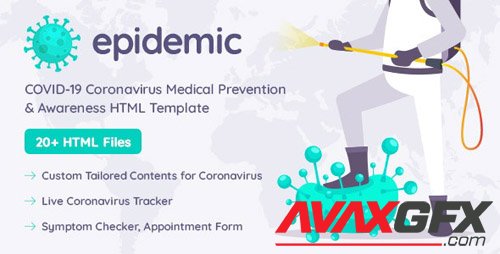 ThemeForest - Epidemic v1.0 - COVID-19 Coronavirus Medical Prevention & Awareness HTML Template - 26739156