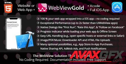 CodeCanyon - WebViewGold for iOS v7.2 - WebView URL/HTML to iOS app + Push, URL Handling, APIs & much more! - 10202150
