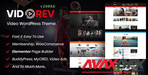 ThemeForest - VidoRev v2.9.9.9.6 - Video WordPress Theme - 21798615 - NULLED