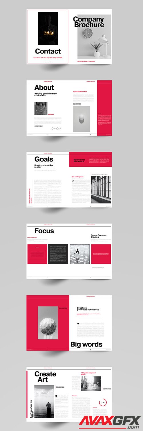 Red Brochure Layout 342446944