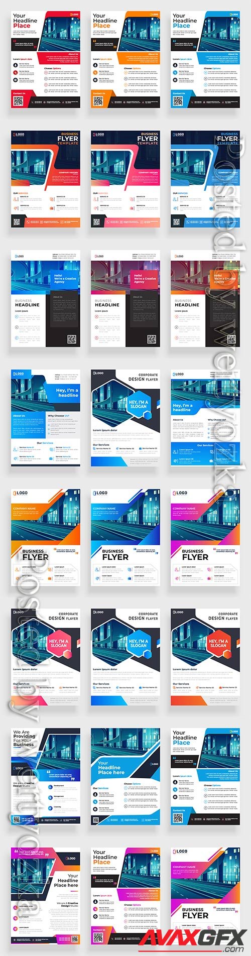 Business flyer template design, brochure vector illustration # 9
