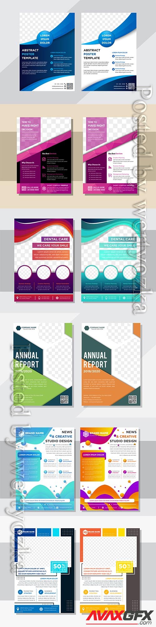 Business flyer template design, brochure vector illustration # 3