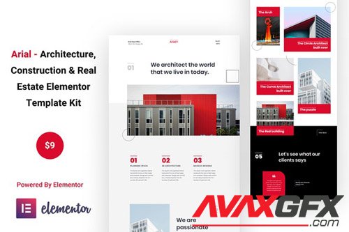 ThemeForest - Arial v1.0.1 - Architecture, Construction & Real Estate Elementor Template Kit - 26117232