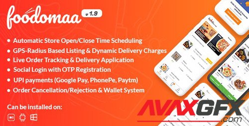 CodeCanyon - Foodomaa v1.9.3 - Multi-restaurant Food Ordering, Restaurant Management and Delivery Application - 24534953 - NULLED