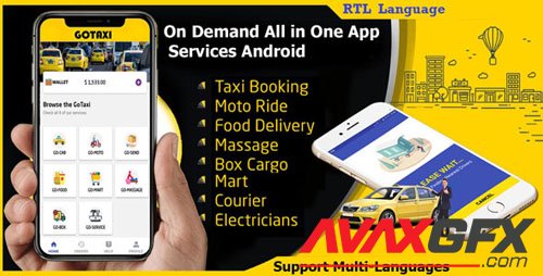 CodeCanyon - GoTaxi v1.0.6 - On Demand All in One App Services Android - 22612350