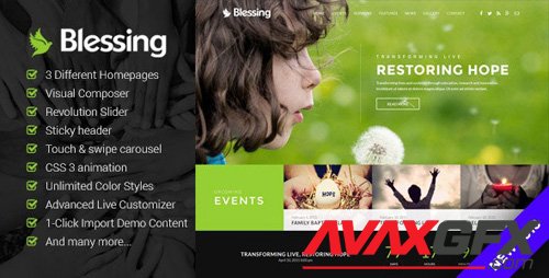 ThemeForest - Blessing v1.5.8 - Responsive WordPress Theme for Church Websites - 20514866