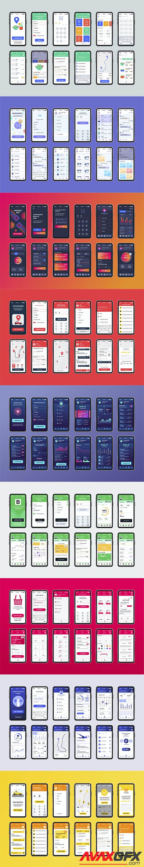 Mobile App UI Kits Pack