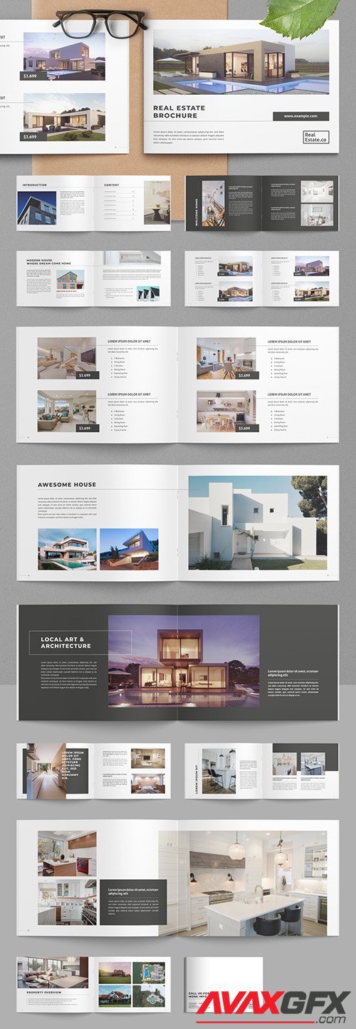 Landscape Real Estate Brochure Layout 350352118