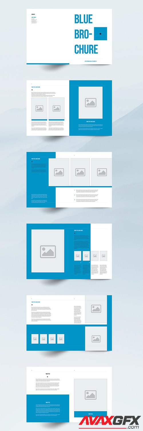 Blue Brochure Layout 348625818