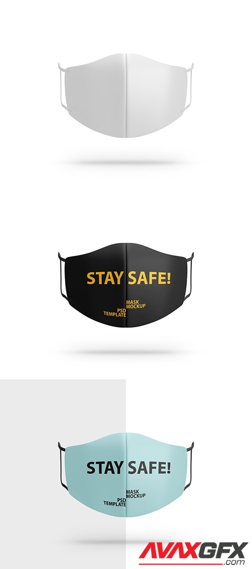 Face Mask Mockup Front View 350250106