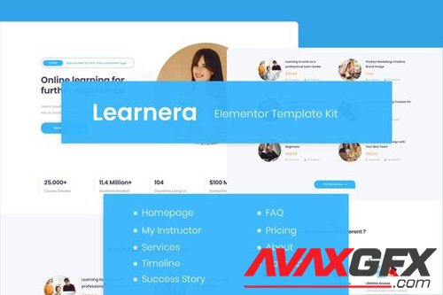 ThemeForest - Learnera v1.0 - e-Learning Elementor Template Kit - 26720985