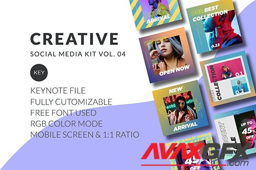 Creative Social Media Kit Vol. 04 - Keynote