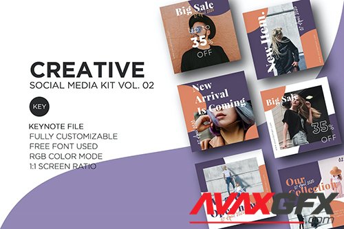 Creative Social Media Kit vol. 02 - Keynote