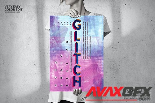 Glitch Music - Big Poster Design