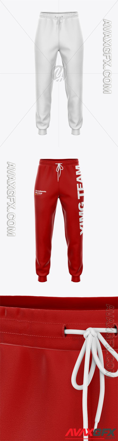 Sweatpants with Cord - Front View 51281